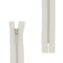 Fermeture à glissière MÉTAL nickelé 6mm - Sans butée inférieure - CRÈME - 22cm