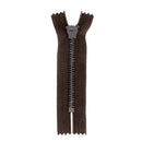 Fermeture à glissière MÉTAL canon de fusil 6mm - MARRON - 8,5cm