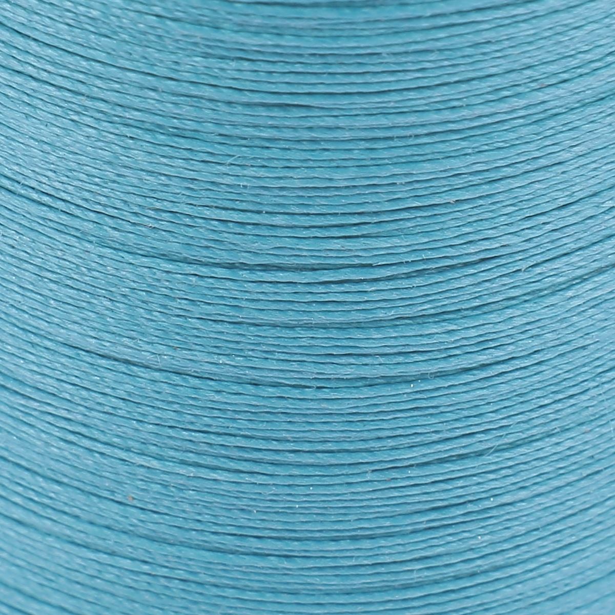 Bobine de 375m de fil de lin AU CHINOIS câblé glacé - 832 - TURQUOISE - Deco Cuir