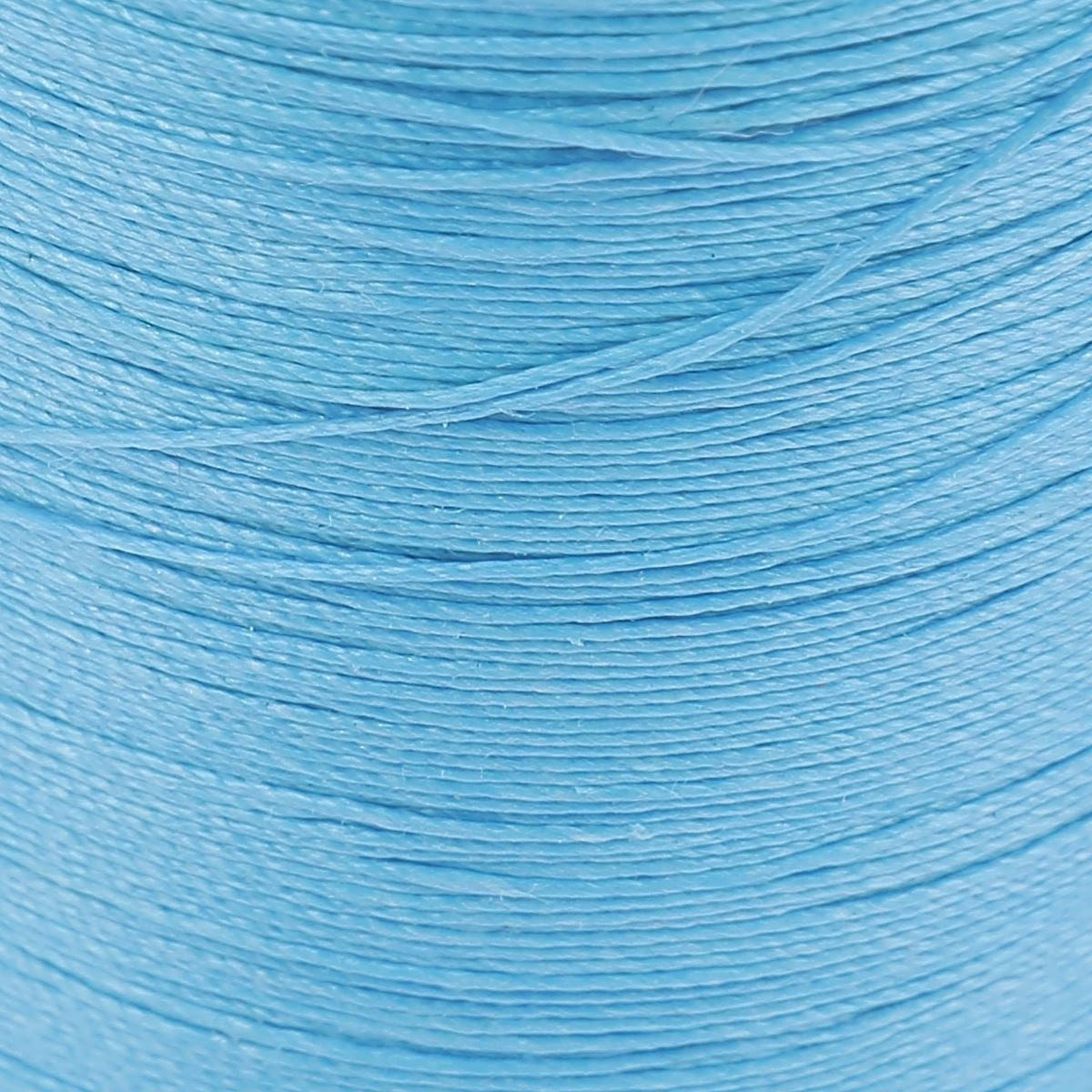 Bobine de 375m de fil de lin AU CHINOIS câblé glacé - 832 - BLEU AZTÈQUE - Deco Cuir