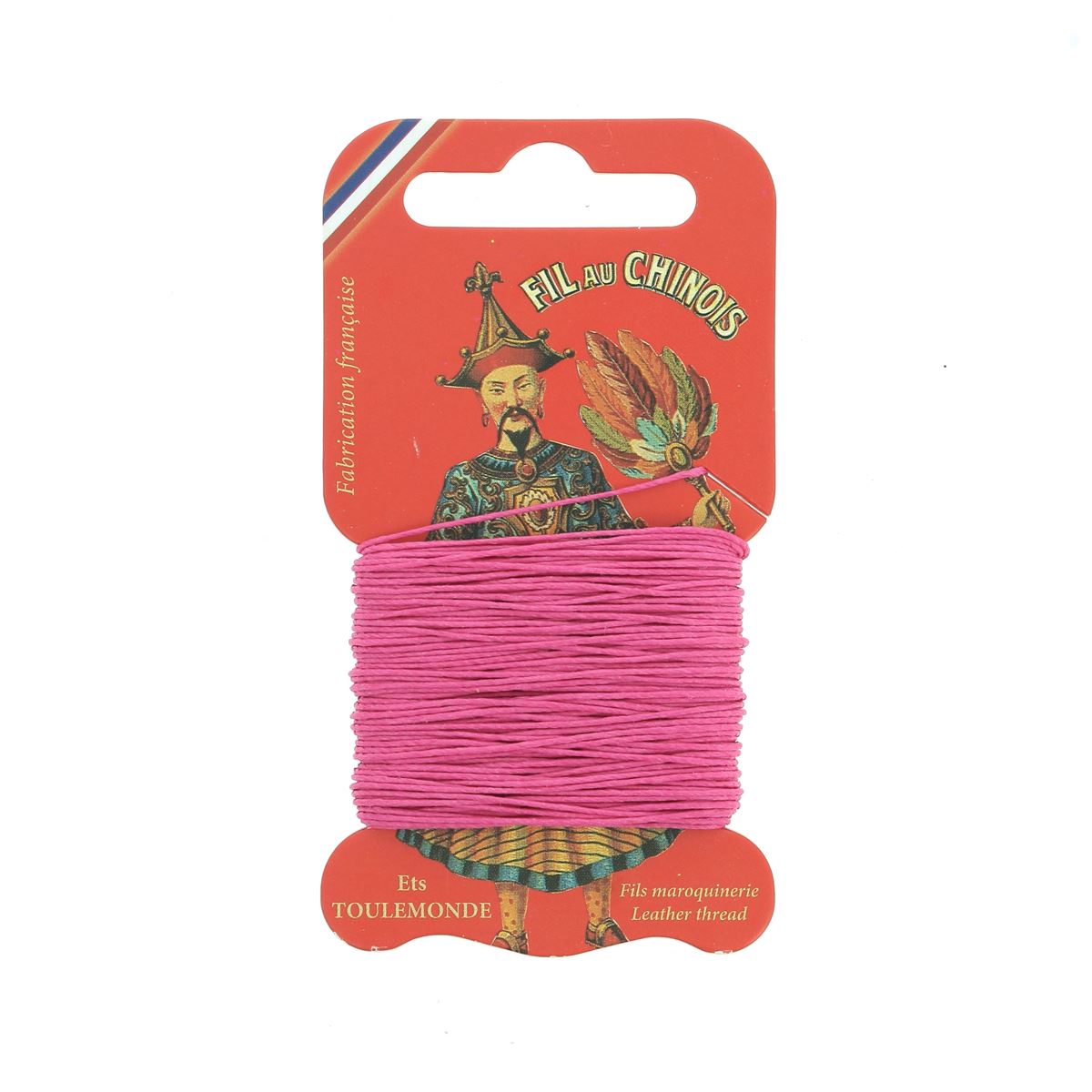 Cartonnette de 15m de fil de lin au chinois câblé glacé - 332 - Deco Cuir