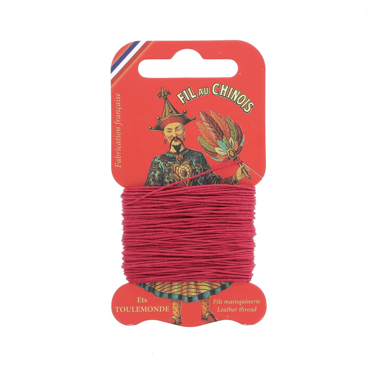 Cartonnette de 15m de fil de lin au chinois câblé glacé - 332 - Deco Cuir