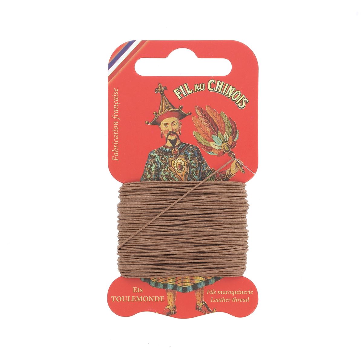 Cartonnette de 15m de fil de lin au chinois câblé glacé - 332 - Deco Cuir