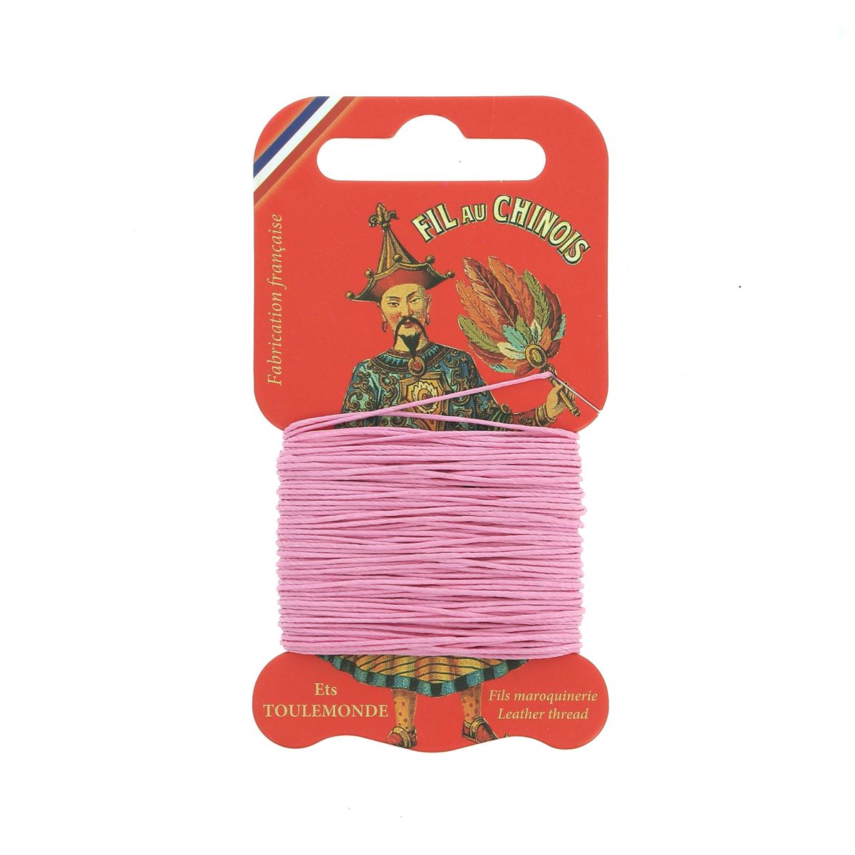 Cartonnette de 15m de fil de lin au chinois câblé glacé - 332 - Deco Cuir