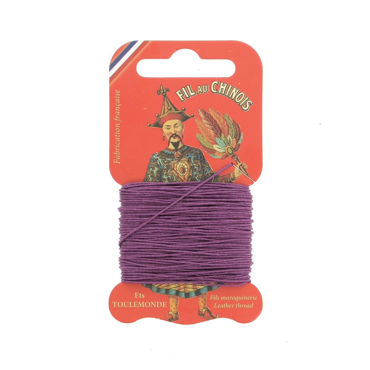 Cartonnette de 15m de fil de lin au chinois câblé glacé - 332 - Deco Cuir