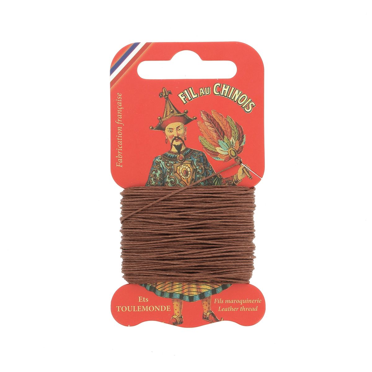 Cartonnette de 15m de fil de lin au chinois câblé glacé - 332 - Deco Cuir