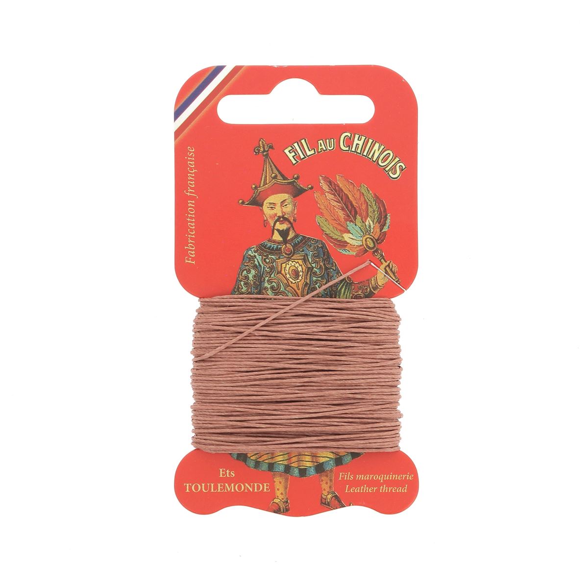 Cartonnette de 15m de fil de lin au chinois câblé glacé - 332 - Deco Cuir