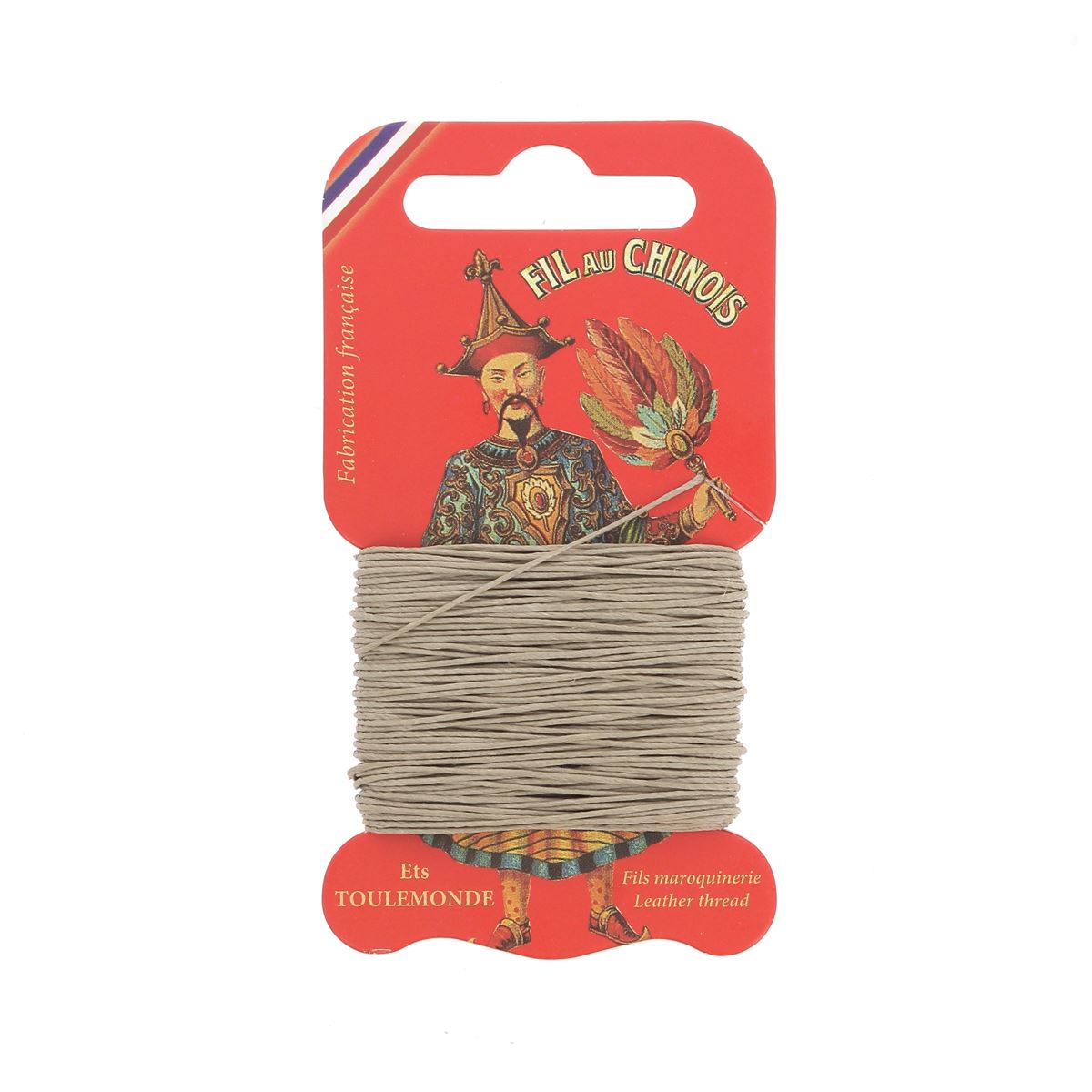 Cartonnette de 15m de fil de lin au chinois câblé glacé - 332 - Deco Cuir