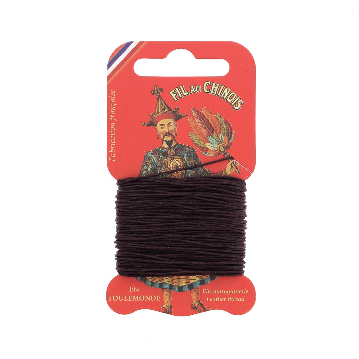 Cartonnette de 15m de fil de lin au chinois câblé glacé - 332 - Deco Cuir