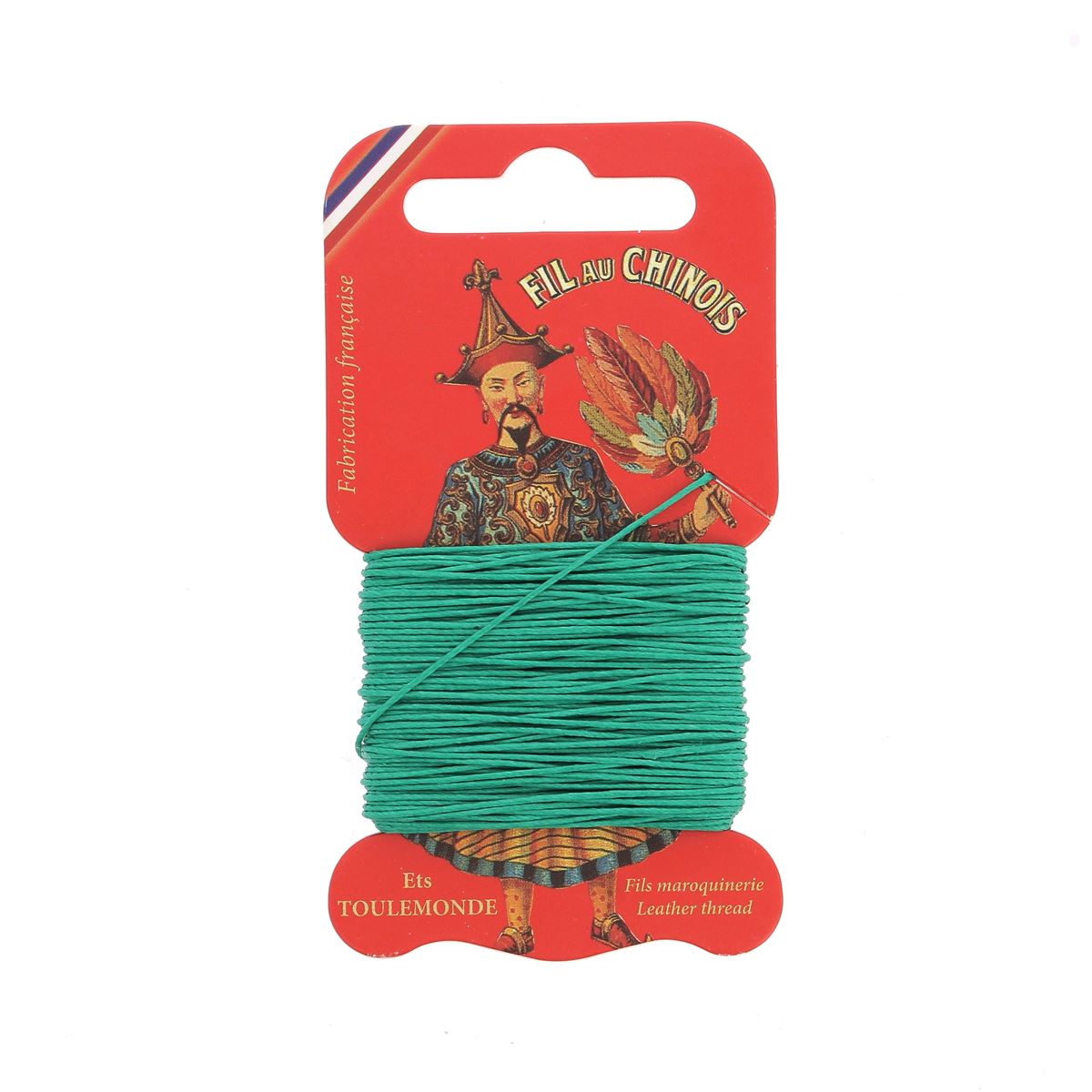 Cartonnette de 15m de fil de lin au chinois câblé glacé - 332 - Deco Cuir