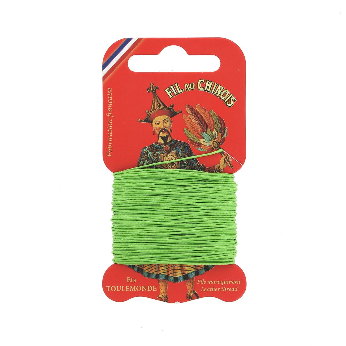 Cartonnette de 15m de fil de lin au chinois câblé glacé - 332 - Deco Cuir