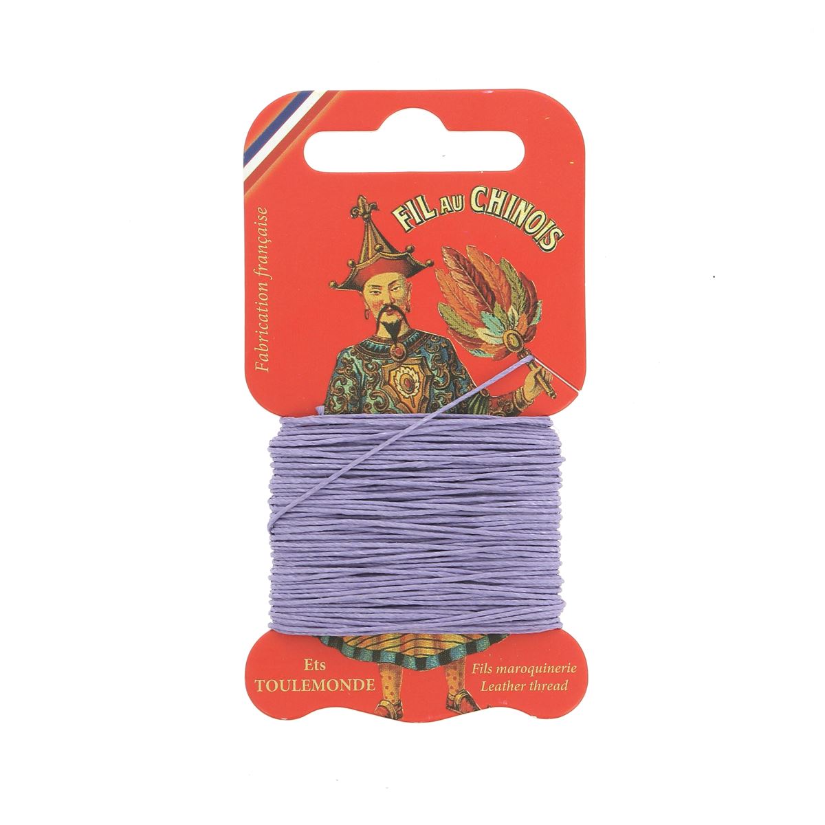 Cartonnette de 15m de fil de lin au chinois câblé glacé - 332 - Deco Cuir