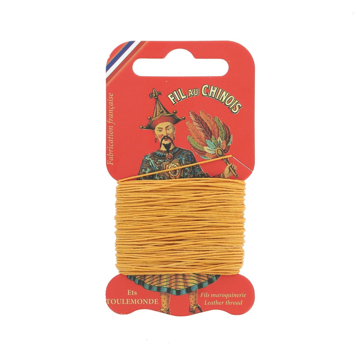 Cartonnette de 15m de fil de lin au chinois câblé glacé - 332 - Deco Cuir