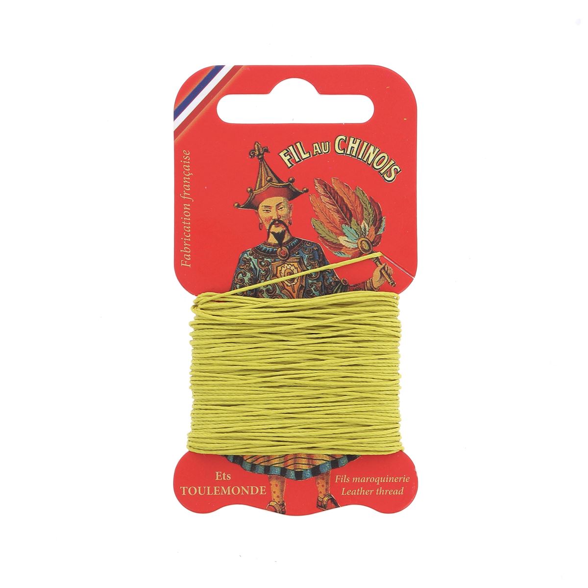 Cartonnette de 15m de fil de lin au chinois câblé glacé - 332 - Deco Cuir