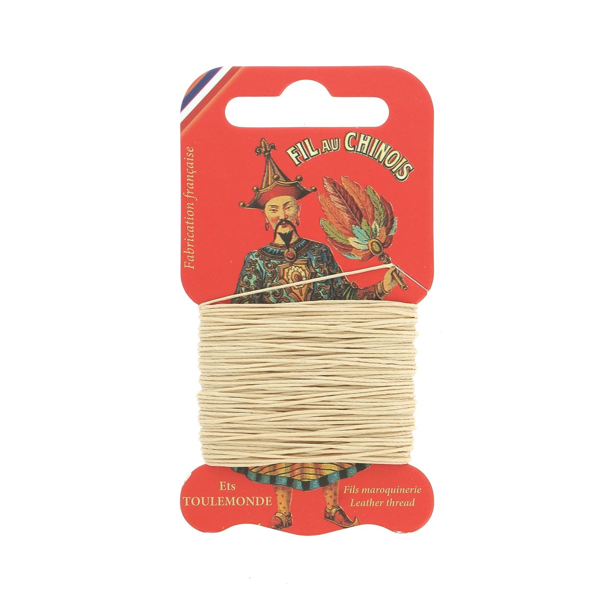 Cartonnette de 15m de fil de lin au chinois câblé glacé - 332 - Deco Cuir