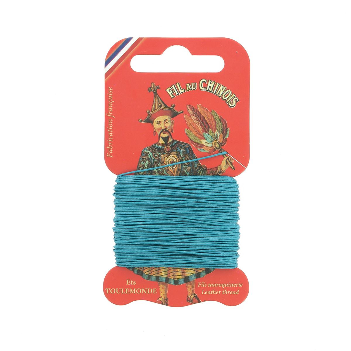 Cartonnette de 15m de fil de lin au chinois câblé glacé - 332 - Deco Cuir