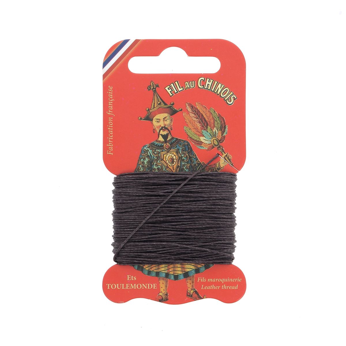 Cartonnette de 15m de fil de lin au chinois câblé glacé - 332 - Deco Cuir