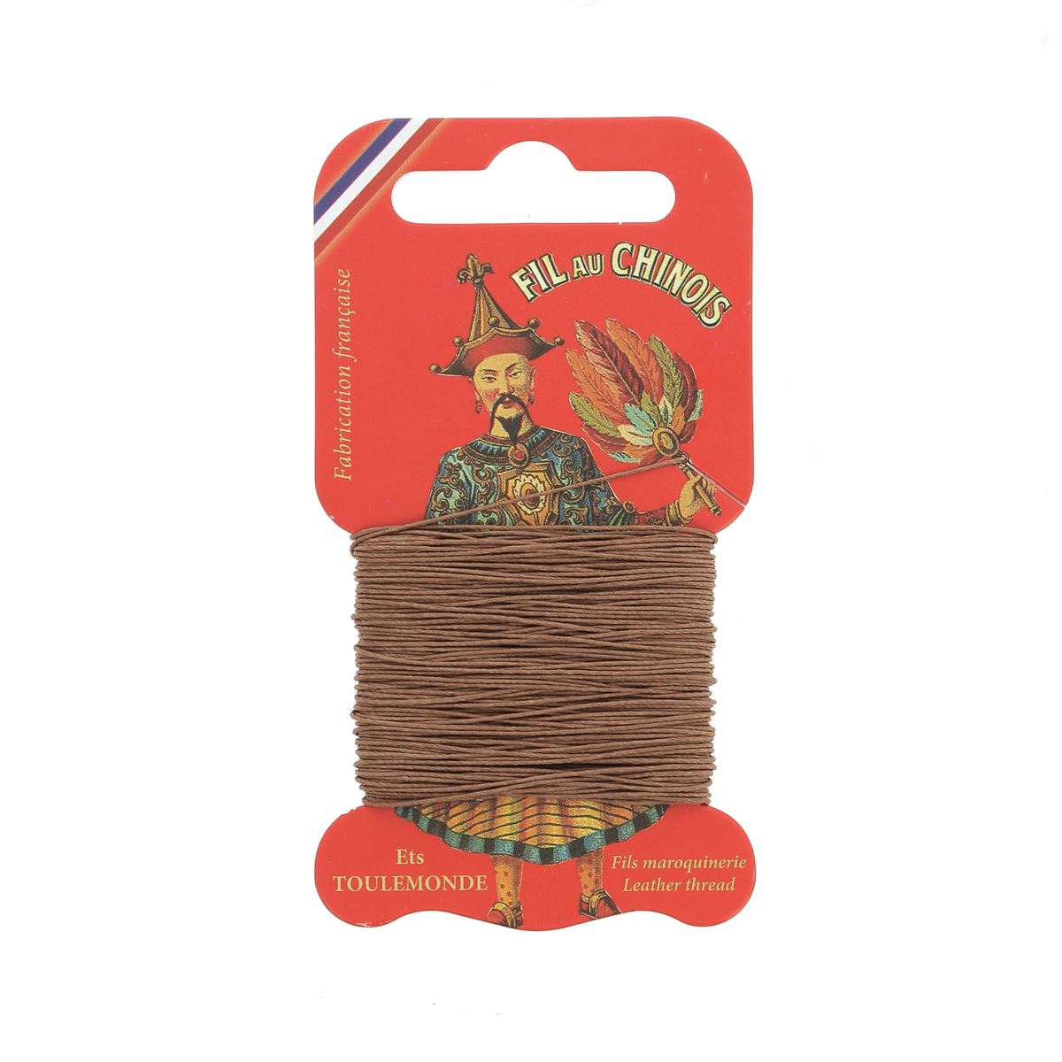 Cartonnette de 15m de fil de lin au chinois câblé glacé - 432 - Deco Cuir