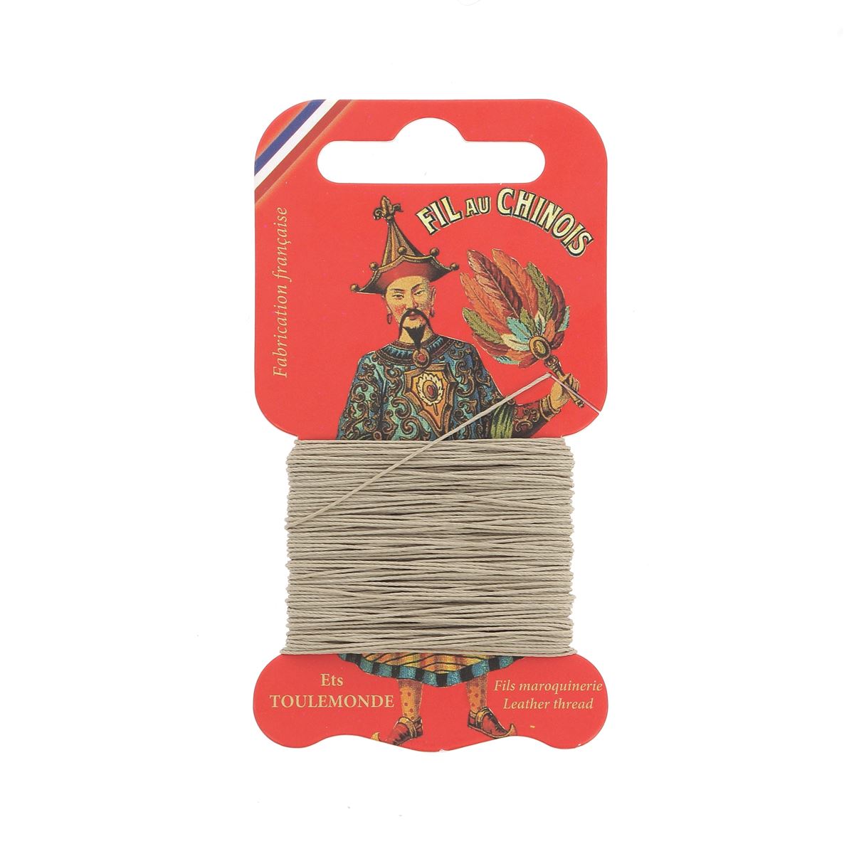 Cartonnette de 15m de fil de lin au chinois câblé glacé - 432 - Deco Cuir