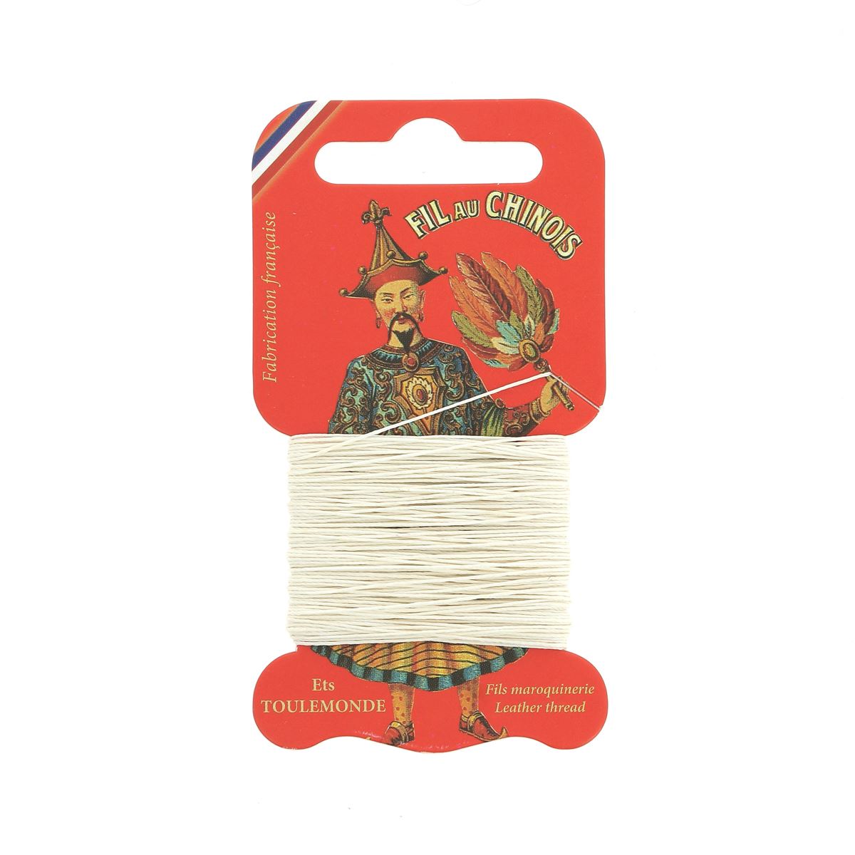 Cartonnette de 15m de fil de lin au chinois câblé glacé - 532 - Deco Cuir