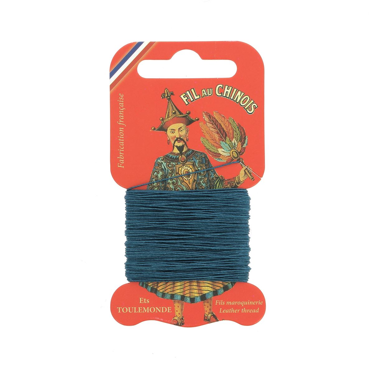 Cartonnette de 15m de fil de lin au chinois câblé glacé - 532 - Deco Cuir