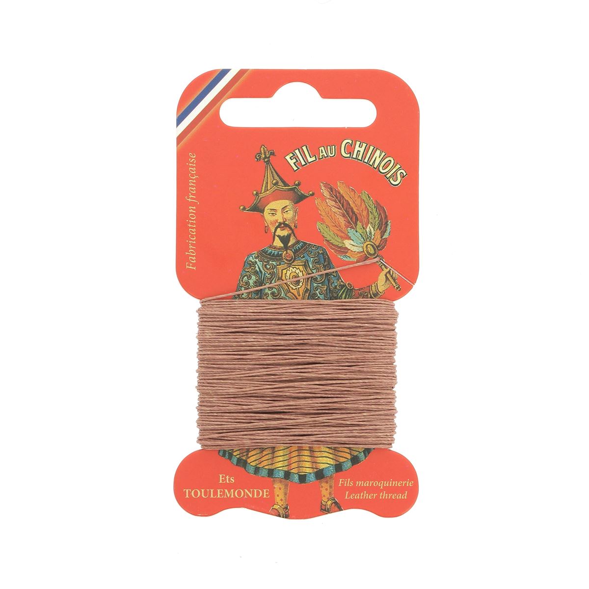 Cartonnette de 15m de fil de lin au chinois câblé glacé - 532 - Deco Cuir