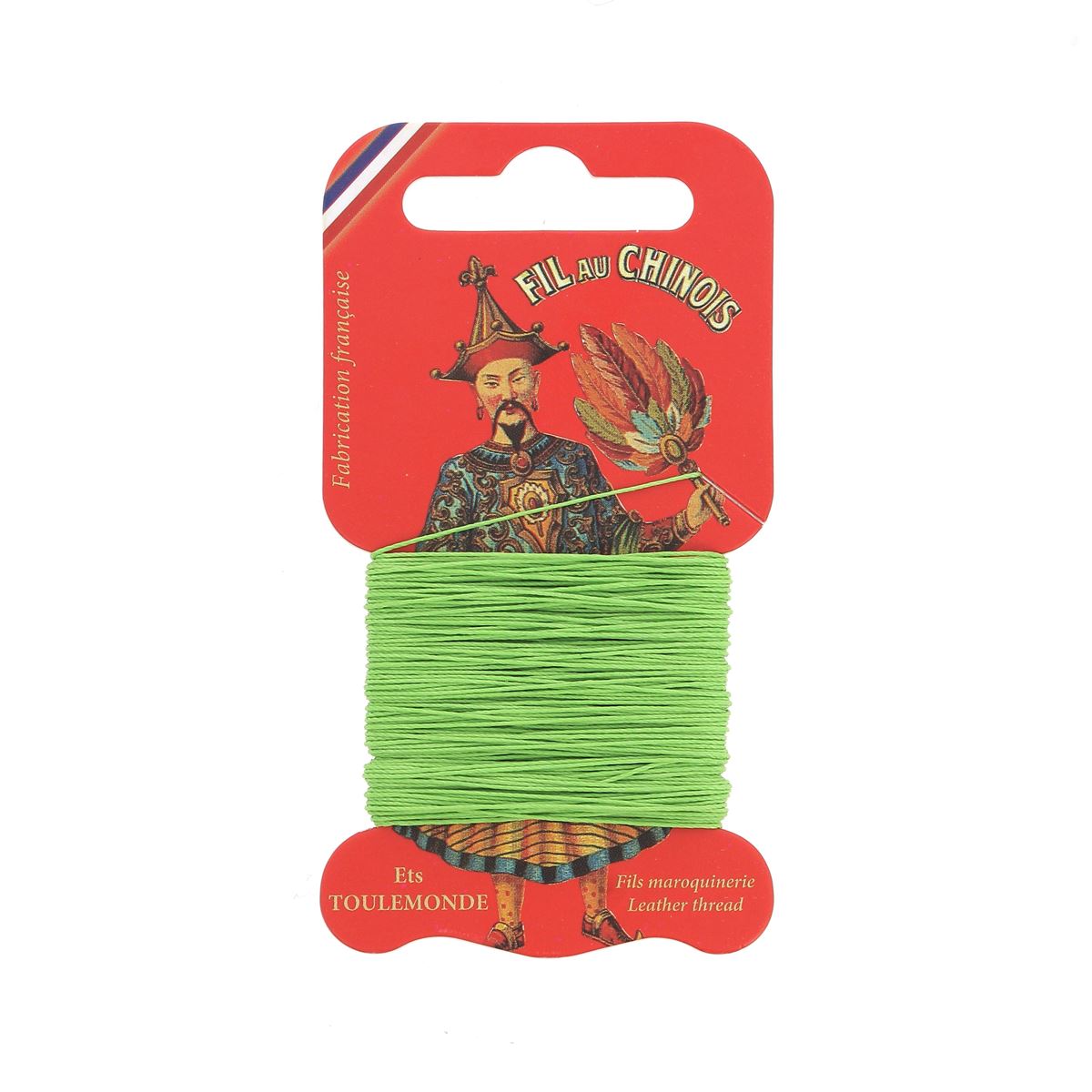 Cartonnette de 15m de fil de lin au chinois câblé glacé - 532 - Deco Cuir