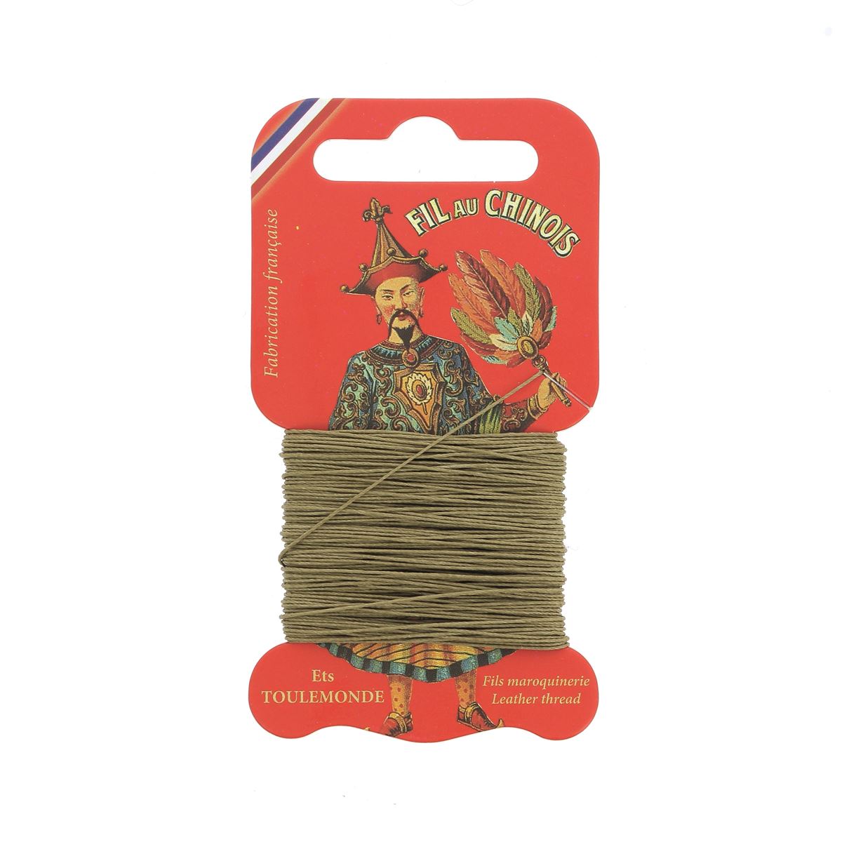 Cartonnette de 15m de fil de lin au chinois câblé glacé - 532 - Deco Cuir