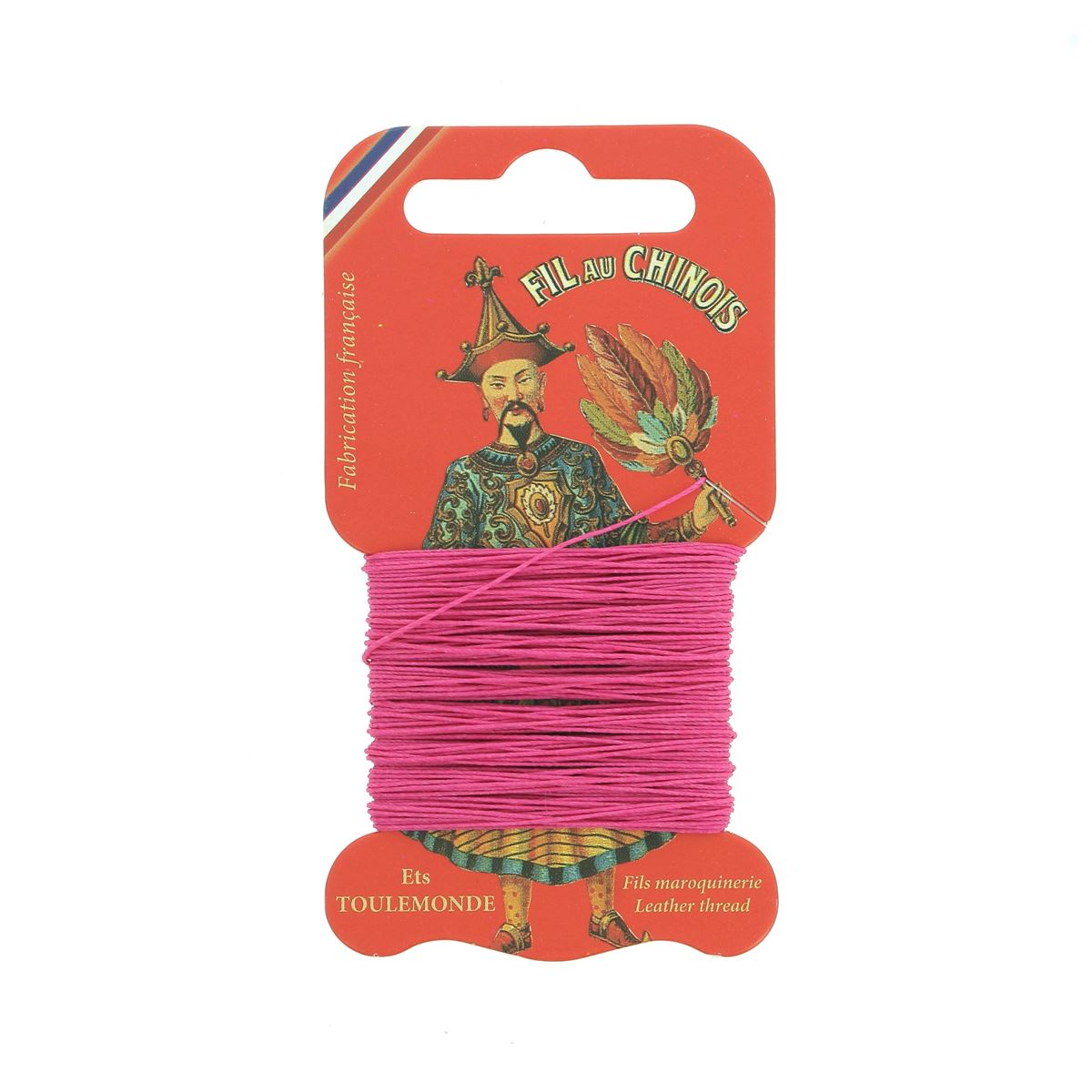 Cartonnette de 15m de fil de lin au chinois câblé glacé - 632 - Deco Cuir