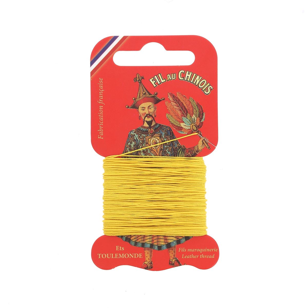 Cartonnette de 15m de fil de lin au chinois câblé glacé - 632 - Deco Cuir