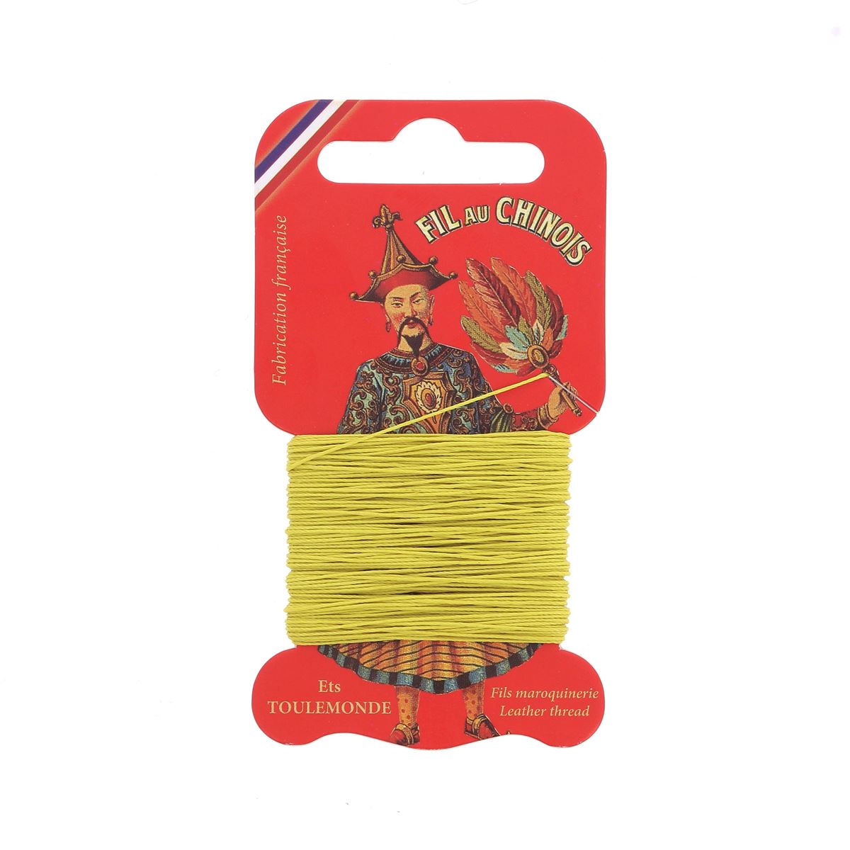 Cartonnette de 15m de fil de lin au chinois câblé glacé - 632 - Deco Cuir