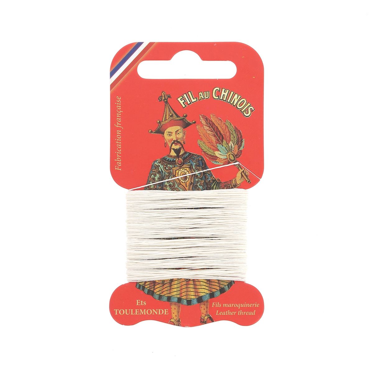 Cartonnette de 15m de fil de lin au chinois câblé glacé - 832 - Deco Cuir