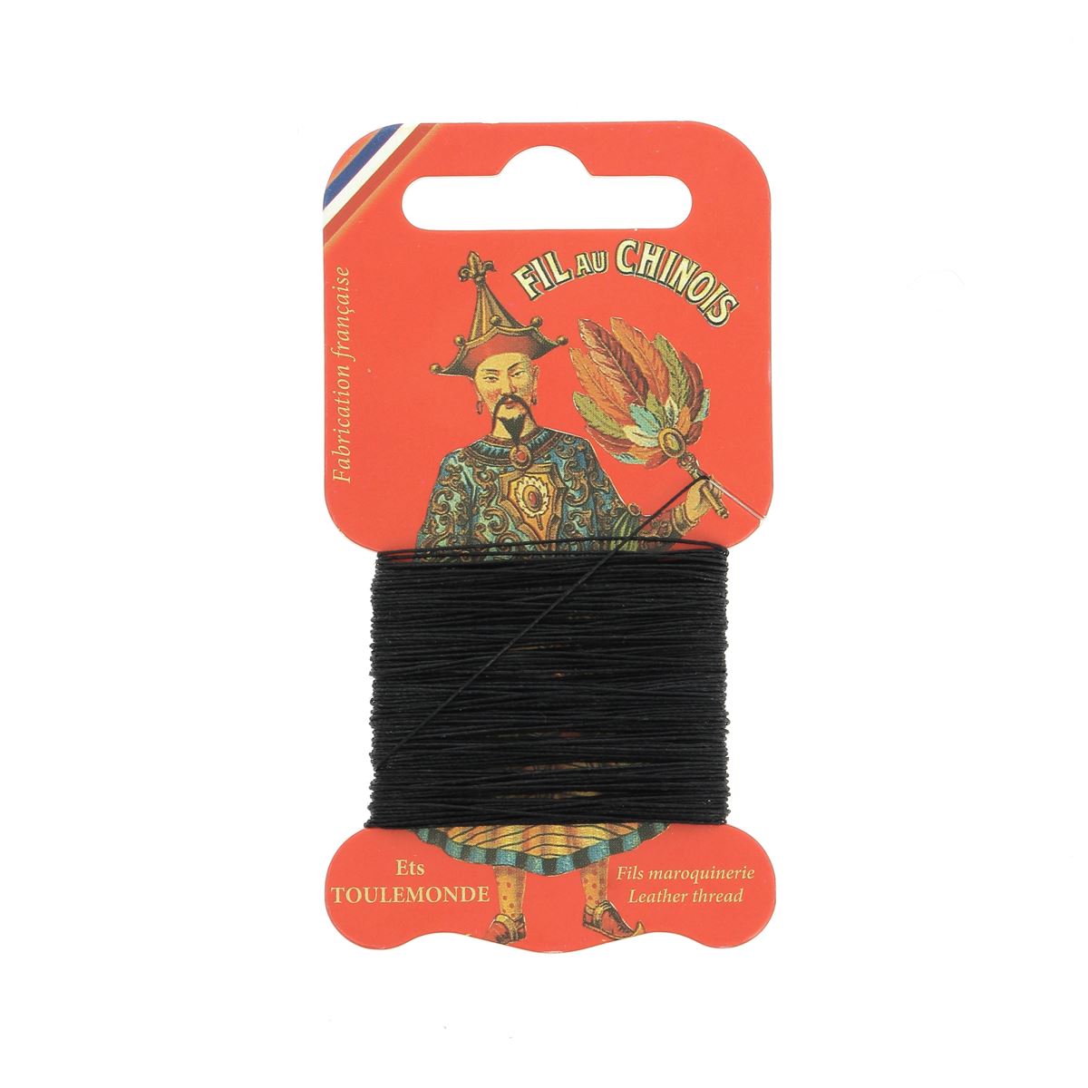 Cartonnette de 15m de fil de lin au chinois câblé glacé - 832 - Deco Cuir