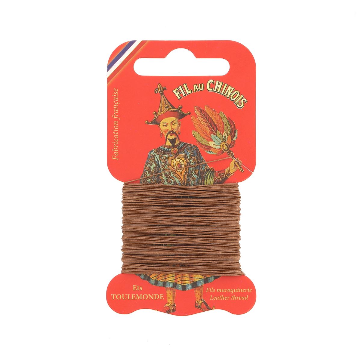 Cartonnette de 15m de fil de lin au chinois câblé glacé - 832 - Deco Cuir