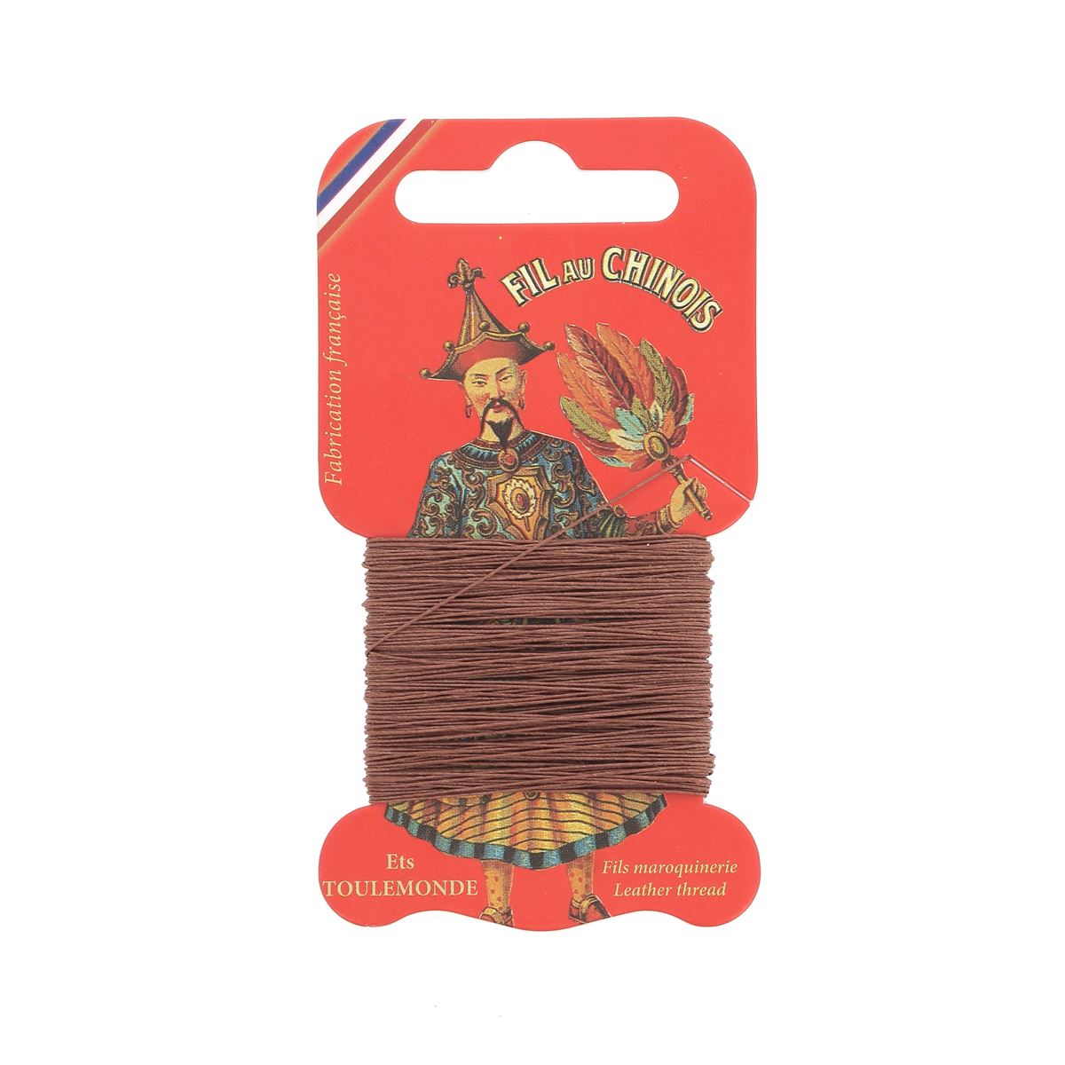 Cartonnette de 15m de fil de lin au chinois câblé glacé - 832 - Deco Cuir