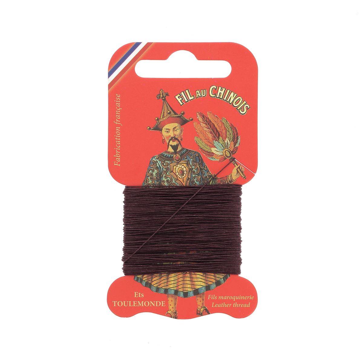 Cartonnette de 15m de fil de lin au chinois câblé glacé - 832 - Deco Cuir