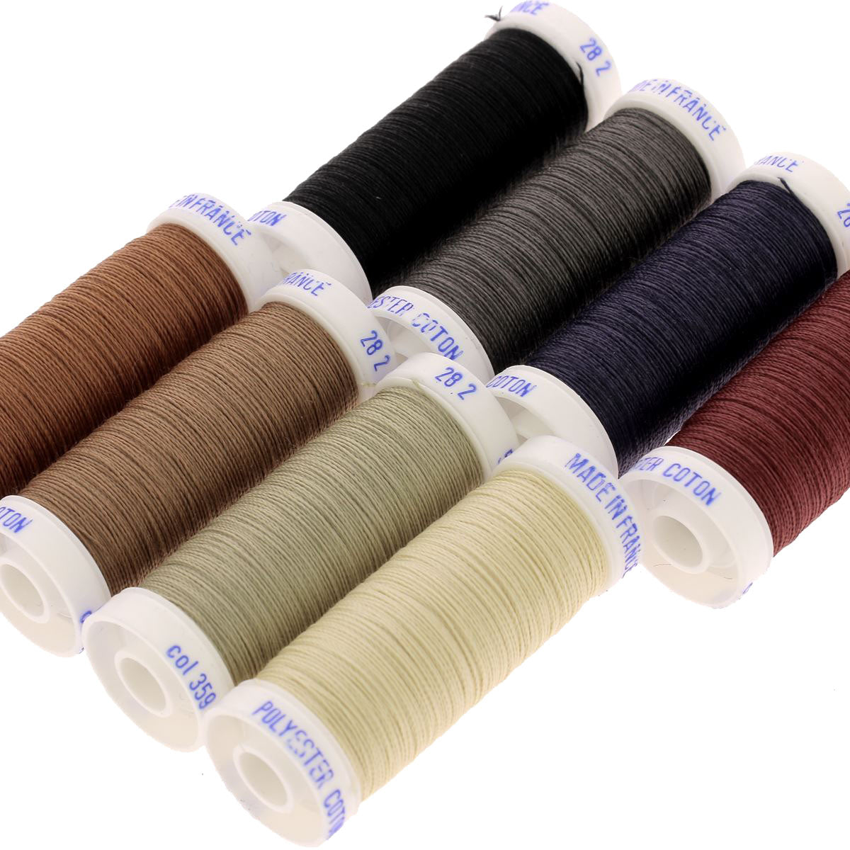 Bobine de fil polyester coton spécial maroquinerie - 28/2 - 0,38mm Beige 185 - Deco Cuir