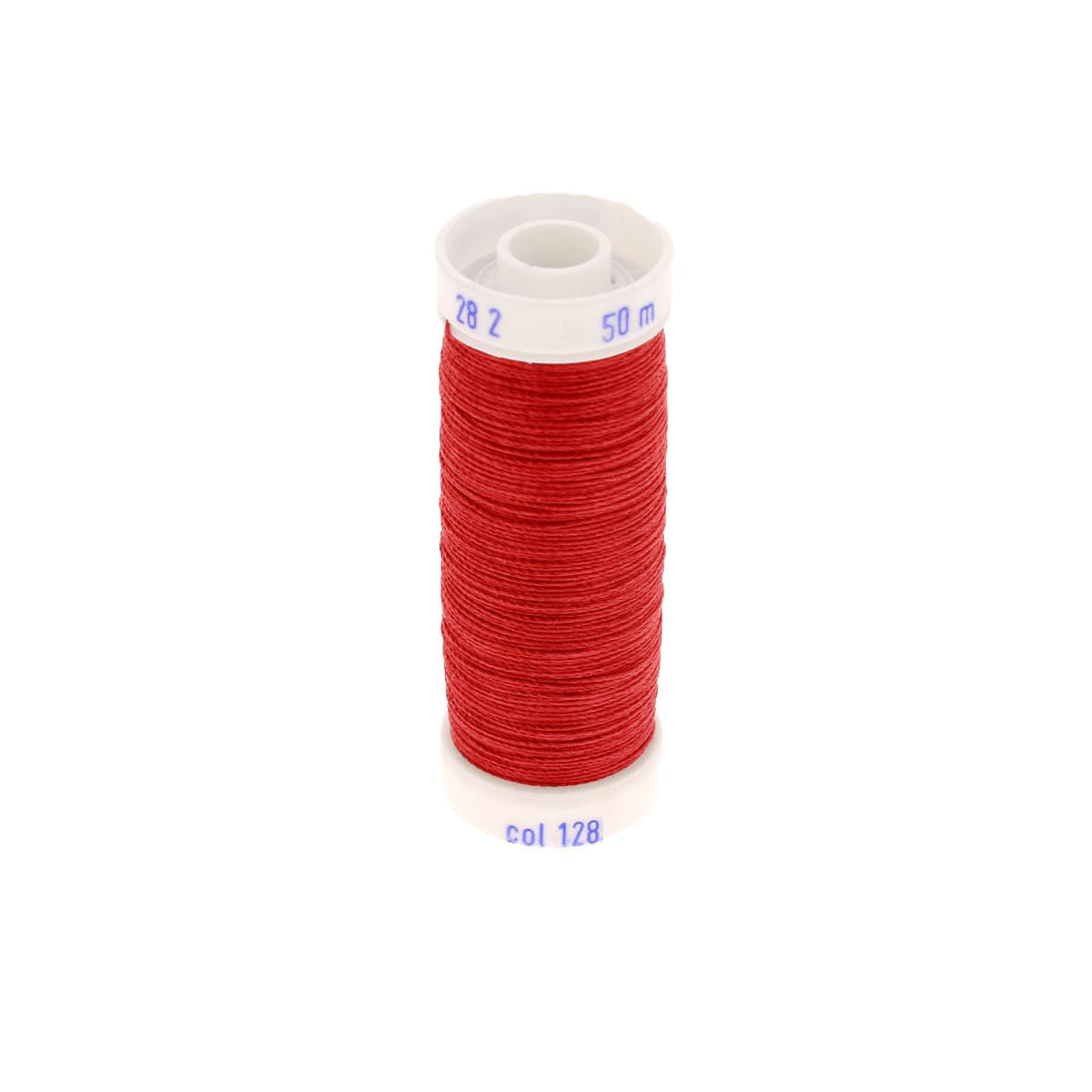 Bobine de fil polyester coton spécial maroquinerie - 28/2 - 0,38mm Rouge 128 - Deco Cuir