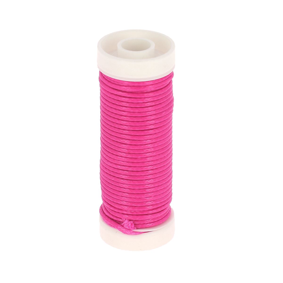 Coton ciré rond 1 mm - ROSE FUCHSIA 68006 - Fait en France