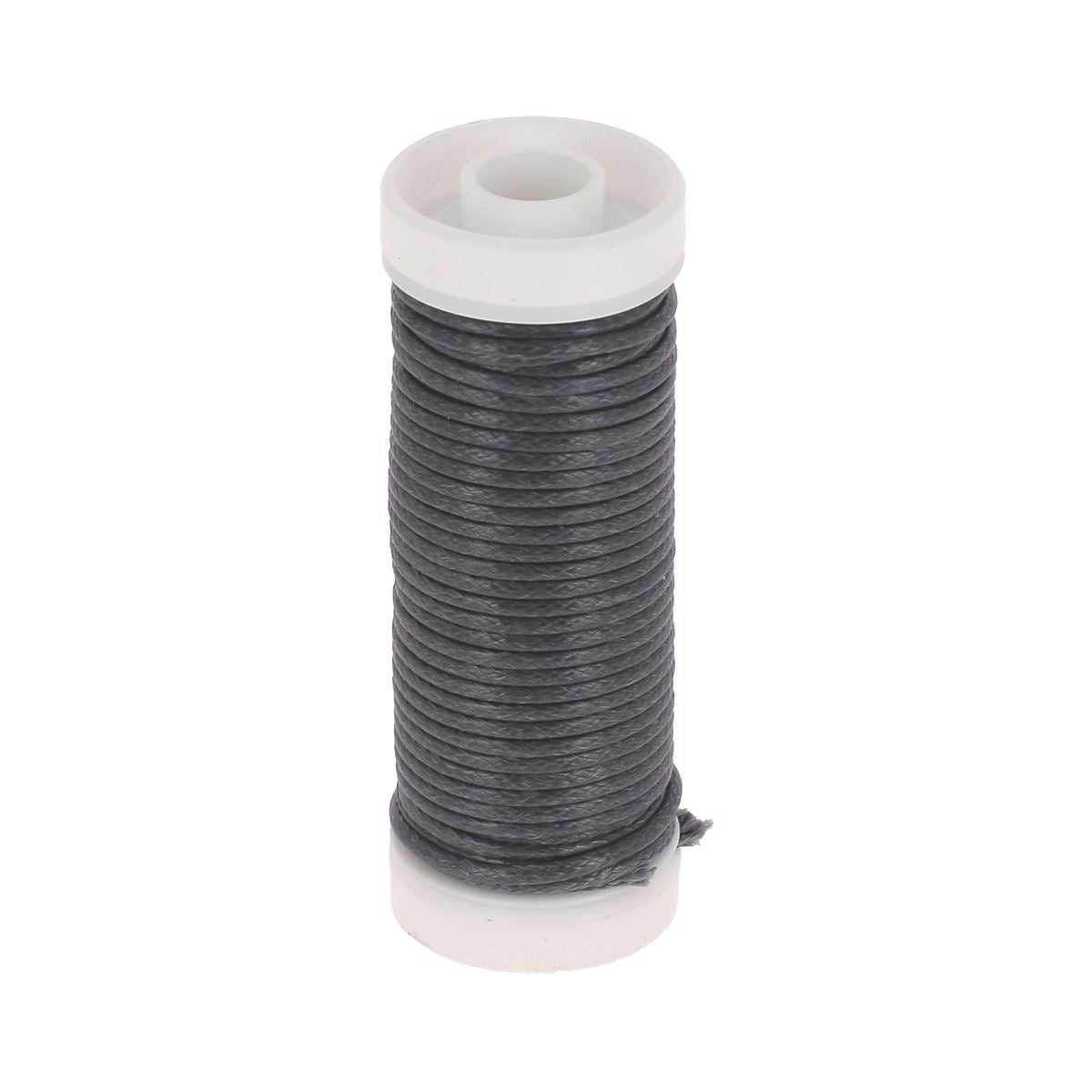 Coton ciré rond 1 mm - GRIS FONCÉ 68018 - Fait en France