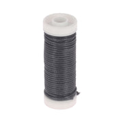 Bobine de 5m de coton ciré rond de 1mm en gris foncé de la marque Lebaufil, utilisée en mercerie.