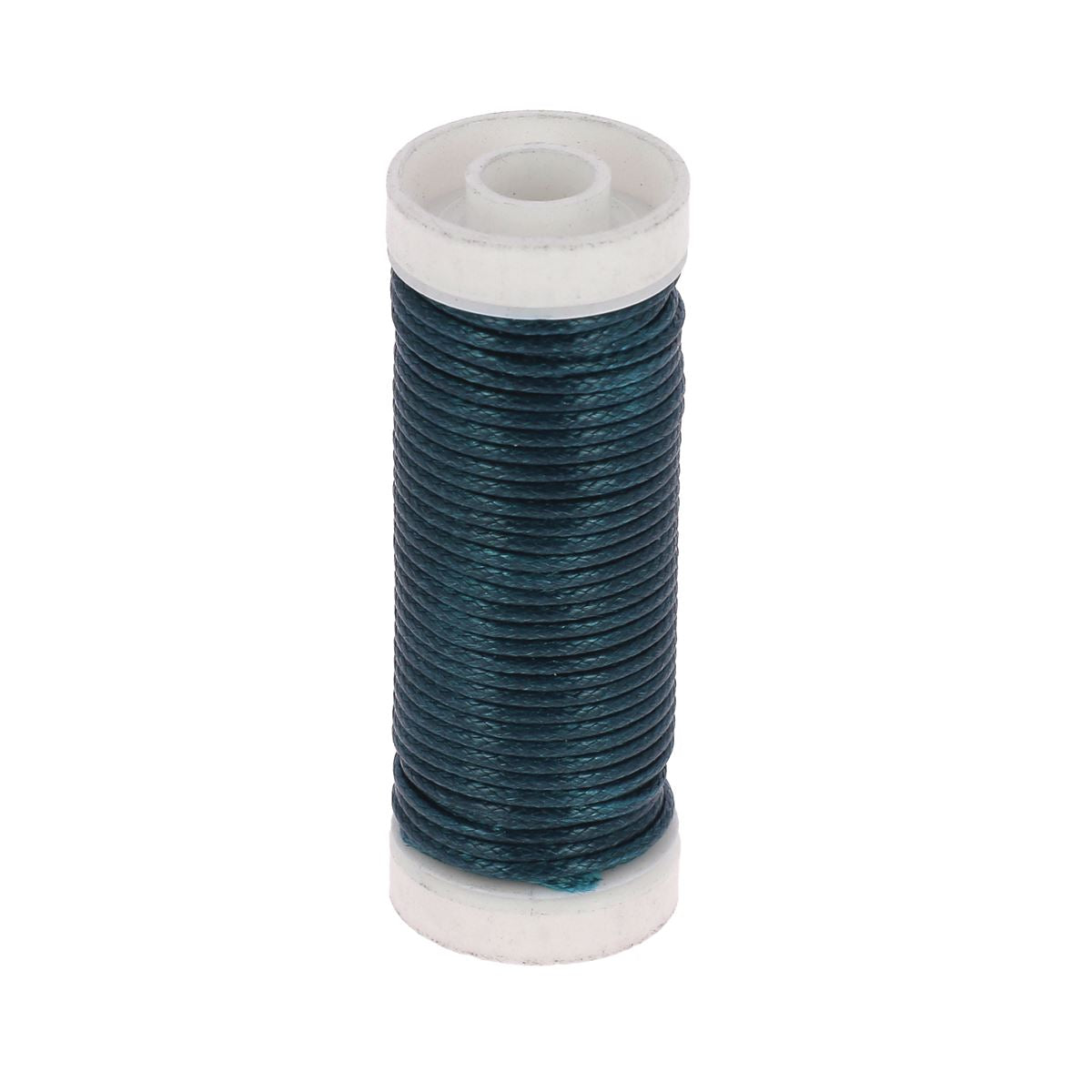 Coton ciré rond 1 mm - BLEU PÉTROLE 68020 - Fait en France