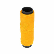 Bobine de 100m de fil polyester tressé et ciré de 0,6mm en jaune, mercerie pour couture et bricolage.