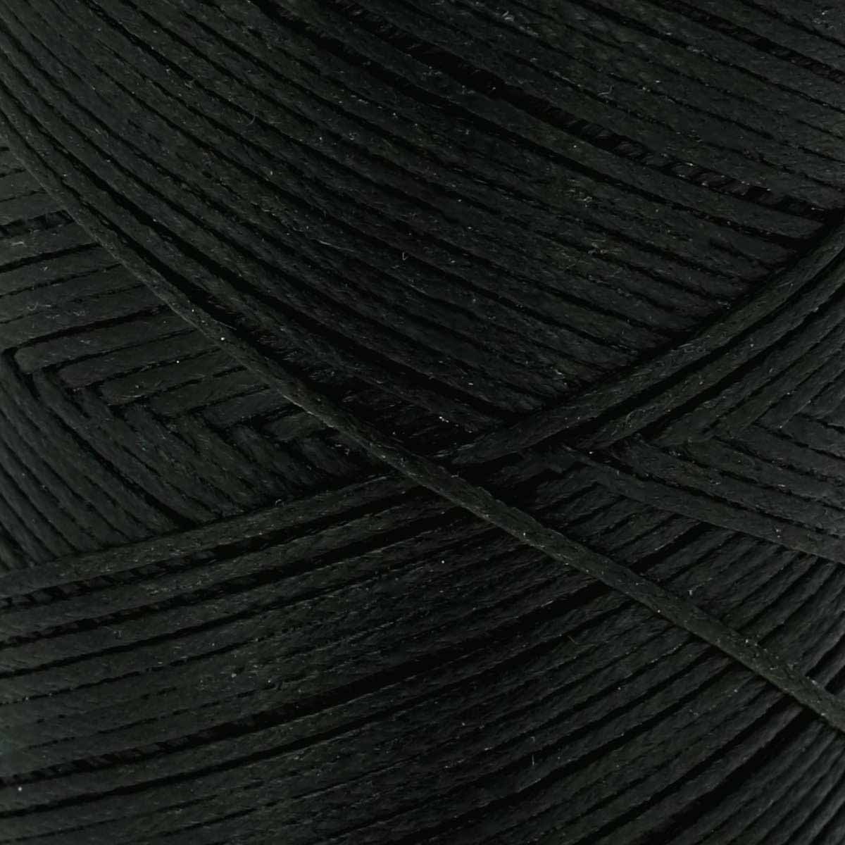 Bobine de 100m de fil polyester tressé et ciré - Diam 0,6mm - VERT FONCÉ