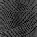 Bobine de 100m de fil polyester tressé et ciré - Diam 0,6mm - GRIS FONCÉ