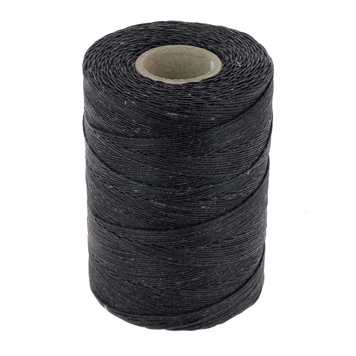 Bobine de fil de lin poissé - NOIR