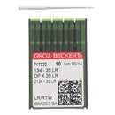 10 aiguilles cuir LR pour machine à coudre triple entraînement 134-35 - Nm 90/14 - Groz Beckert