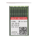 10 aiguilles cuir LR pour machine à coudre triple entraînement 134-35 - Nm 100/16 - Groz Beckert