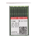 10 aiguilles cuir LR pour machine à coudre triple entraînement 134-35 - Nm 110/18 - Groz Beckert