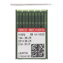 10 aiguilles cuir LR pour machine à coudre triple entraînement 134-35 - Nm 140/22 - Groz Beckert